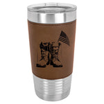 Military Boots Leather Tumbler