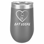 Eat Local Stemless Wine Glass