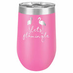 Lets Flamingle Stemless Wine Glass